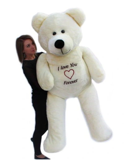 Veľký plyšový medveď I ♡ Love You Forever 180 cm Biely